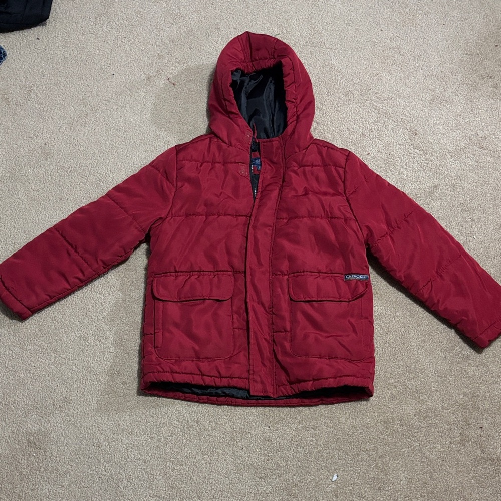 Cherokee Cherry Red Kids Puffer Jacket